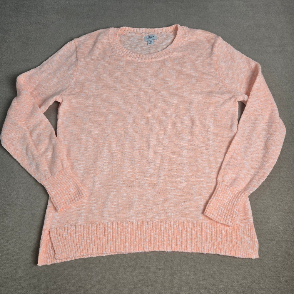 J. Crew Marled Peach Crewneck‎ Sweater XS Lightweight Knit Pullover Casual